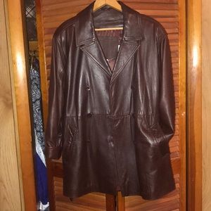 Ladies Brown Coach leather coat. Runs big.